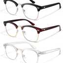 racico Computer Blue Light Blocking Glasses Blue Light Glasses Men Women, Anti Blu-Ray Clear Gaming Glasses Lenses