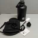 1 Gallon Water Bottle Insulated | Thickened Stainless Steel Vacuum Metal Water Jug | Portable Sports Large for Gym and Hiking with Straw, Carrier Bag, Handle Strap | BPA-Free 128 oz (Advanced Black)