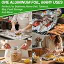 Aluminum Foil Sheets, 400 Count Tin foil,12" x 10.6" Pre-Cut Pop-Up Dispenser for Food Wrap, Hot Dog or Sandwich Wrap,Food Storage, Baking, Catering, Restaurant,Kitchen Use (Silver, 12 Inch)