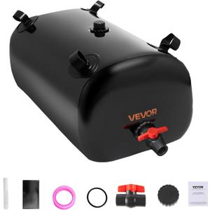 VEVOR Water Storage Bladder, 29.85 Gallon (113L) Water Storage Container Tank, 1000D PVC Thickened Soft Bag Bladder, Collapsible Portable for Garden Irrigation, Camping, RVs, Emergency Use - Black