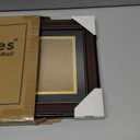 GraduationMall 6x8 Diploma Frame with Black over Gold Mat or Display 8x10 Document without Mat, Tempered Glass, Mahogany with Gold Beads