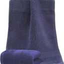 JININQ 2 Piece 100% Cotton Soft Hand Towels 13.4" x 29.5",Premium Face Towels Set for Bathroom, Gym, Home (Blue)