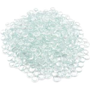 Flat Glass Marbles for Vases - 5 LB Clear Decorative Stone Beads for Vases, Crafts, Colored Rocks Table Scatter, Aquarium and Fish Tank Pebbles, Party Centerpieces, Gem Dcor, Mosaics Floral Displays