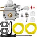 308054114 Carburetor for Homelite 26B Leaf Blower fit UT09526 Carburetor 308054075 Tune Up Kit with Air Filter Adjusting Tool Fuel Line