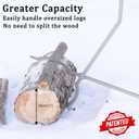 40" Fire Tongs Firewood Grabbers, Stainless Steel Large Fire Pit Tool Indoor Fireplace Outdoor Bonfire Campfire Backyard Deck Camping Log Grabbers Tool