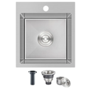 Kitchen Sink 20x16 Topmount Single Bowl Drop-in Sinks 304 Stainless Steel Handmade Home Bar Outdoor RV Sinks Brushed