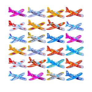 XIPEGPA Mini Foam Handmade Throwing Flying Airplane Glider DIY Assembly Model Kid Toy Random One, (50 PCS)