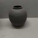 Ceramic Rustic Vase, 10.8 Inch Farmhouse Minimalist Tall Flower Vase for Table, Living Room, Home Decor, Bathroom, Holiday, Wedding, Set of 1,Sandstone Dark Grey