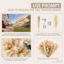 55inch 10pcs Dried Pampas Grass Decor Tall-Tall Pampas Grass for Floor Vase,Brown Large Pompas Grass Floral-Long Fluffy Pompas Grass for Living Room,Corner,Farmhouse,Wedding and Boho Home Decor
