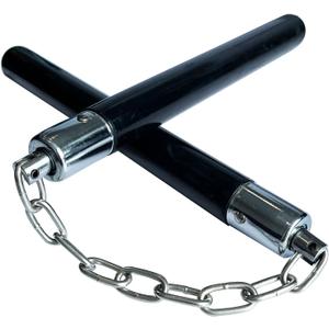 Safe Solid Rubber Nunchucks Nunchakus with Steel Chain and Bearing Ball System only for Adults and Professionals Perform, Practice, Exercise (1Pcs)