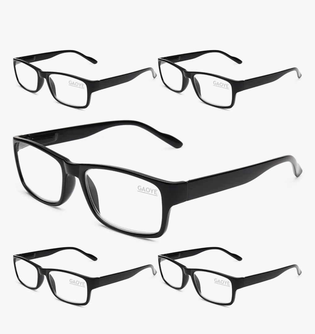 Gaoye Professional Reading Glasses for All Day - Computer Readers with Blue Light Protection - Value Pack