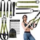 Home Resistance Training Kit | Full-Body Workout with Suspension Trainer Straps, Door Anchor, Handles, and Carrying Bag | Complete Home Gym Equipment