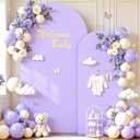 Lavender Photo Arch Backdrop Cover Set of 2-7.2 and 6ft Light Purple Arch Covers Stretchy Backdrop Baby Shower Girls Lilac Spandex Balloon Arch Stand Covers for Birthday Party Wedding Bridal Shower