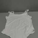 YOGINGO Women's Scoop Neck Sleeveless Bodysuits Backless Tank Top Body Suits for Womens Sexy Bodysuit Tops Leotards (Large, White)