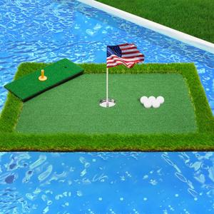 Floating Golf Green for Pool, Various Sizes (35"x24"/47"x35"/63"x47") to Suit Your Needs, Floating Chipping Green-Ideal for 2-4 Golfers Competing and Improving Skills in Outdoor and Pool Games