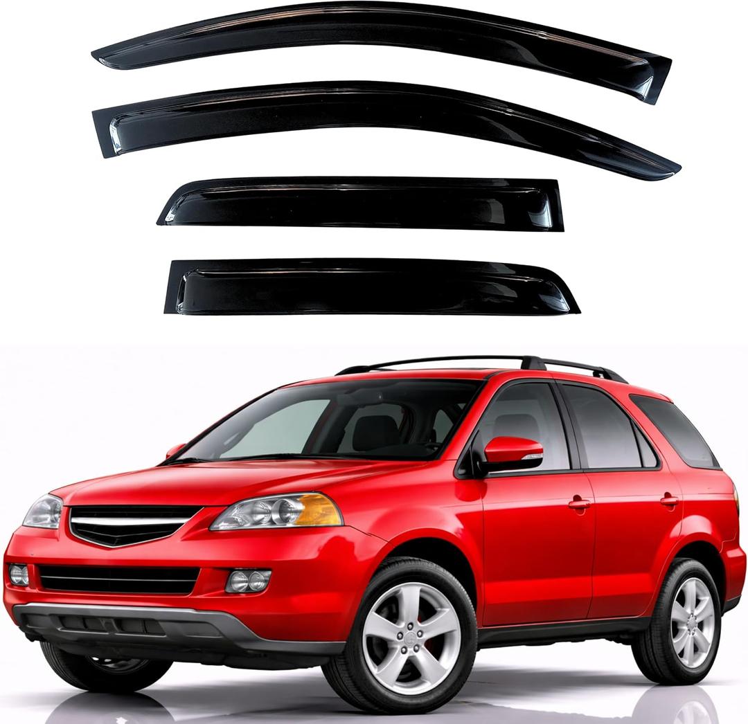 KPY Rain Guards Fit for 2001-2006 Acura MDX, Out-Channel Window Visors Vent Wind Deflectors 4PC, Car Accessories for 01-06 Acura MDX