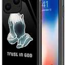 CARLOCA Compatible with iPhone 14 Plus Case, Trust in God Jesus Religion Identity Graphic Design Shockproof Anti-Scratch Hard Acrylic Case for iPhone 14 Plus