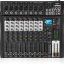 8-Channel Audio Mixer, Recording Sound Board with Bluetooth