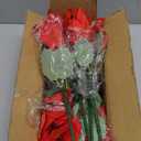 14'' Poinsettias Artificial Christmas Flowers for Outdoors,12 Bundles Mixed Fake Red Silk Flowers Faux Plastic Plants UV Resistant for Home Garden Porch Patio Outdoor Indoor Decor