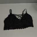Avidlove Bralettes for Women V Neck Lace Camisole Y2K Tank Top Strappy Cami Unpadded Bra Lingerie Crop Tops Outfits (Large, Black)