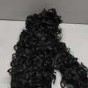 Pirate Captain Wigs for Men Black Long Curly Wave Pirate Costume Wig Halloween Theme Party Wig