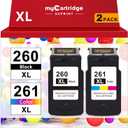 260XL 261XL Ink Cartridges Replacement for Canon 260 and 261 Ink Cartridges Printer Ink 260 and 261 Combo Pack Pixma TS6420a TS6400 TS6420 TR7020a TR7000 TR7020 TS5320 TS5300 PG-260 XL CL-261 XL