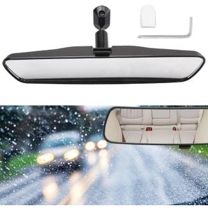 10'' Universal Rear View Mirror, ZLPTEAM Interior rearview mirror Kit Universal Fit Type Compatible with Chevrolet Ford Toyota Nissan Jeep Honda Subaru Hyundai Kia Mazda Buick and More Car