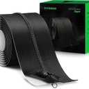 VIVOSUN 1-Pack Self Adhesive Zipper Door for Debris Barriers, 3In. x 7Ft. Peel & Stick, Heavy-Duty & Double-Sided Zipper for Tarp, Greenhouse, Indoor Outdoor Tent, Black