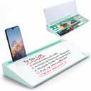 TSJ OFFICE Desktop Whiteboard Dry-Erase-Board - Computer Keyboard Stand White Board Surface Pad with Drawer, Desk Organizers with Accessories for Office, Home, School Supplies - Green