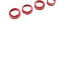 Aluminum Alloy Air Conditioner Switch Knob AC Button Trim Cover & Headlight Knob Cover for 2018-2024 Jeep Wrangler JL/JT Gladiator (Red)
