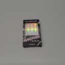 2 x GLAMERMAID Chrome Press On Nails Medium Almond, White Handmade Metal Fake Nails Stiletto, Glitter Glazed Donut False Nail Short Oval, Glossy Natural Reusable Acrylic Stick Glue on Nails Kit for Women