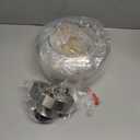 Industrial Semi Flush Mount Ceiling Light Brushed Nickel, 800 Lumen LED Bulb Included, Clear Glass Shade Ceiling Light Fixture, Farmhouse Light Fixture for Hallway Corridor Kitchen Bathroom Bedroom