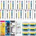 Ctosree 24 Set Back to School Student Gifts, Pens Notebooks Bracelets Cards
