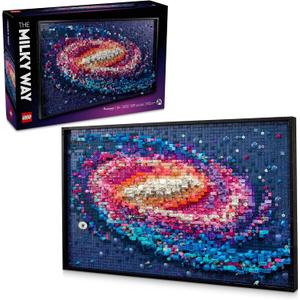 LEGO Art The Milky Way Galaxy Building Set - Space Decor DIY Kits for Adults for Bedroom Wall, Ages 18+ - Gift Ideas for Space Lovers, Men & Women - Includes Frame for Display - 31212, Taille unique