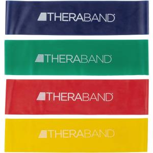 THERABAND Resistance Band Loop Set (12 Inch, Set of 4  All Levels)