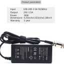 24V Scooter Battery Charger Compatible for Razor E100 E200 E200S E175 E300 E300S E125 E150 E500 PR200 E225S E325S MX350 MX400 Dirt Bike, Dirt Rocket, Pocket Mod, Sports Mod Power Supply Cord