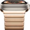 [RECOMMENDED by NYT Wirecutter] Stainless Steel Band Compatible for Apple Watch Band Ultra 3/2/1 49mm Series 11/10 46mm/42mm Series 9/8/7 45mm/41mm Series SE/6/5/4 44mm/40mm Series 3/2/1 42mm/38mm (Original Gold)