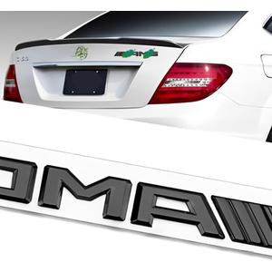 Car Emblem for Trunk lid Rear ABS Material Compatible with AMG car Badge car Style Replacement (Black)