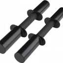 Pair of 16" Olympic Dumbbell Handles for 2-Inch Plates, Loadable Dumbbell Bars with Knurled Rubber Grips for Home Gym Strength Training