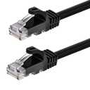 Monoprice Cat6 2ft Black Patch Cable UTP 24AWG 550MHz Pure Bare Copper Snagless RJ45 Flexboot Series Ethernet Cable