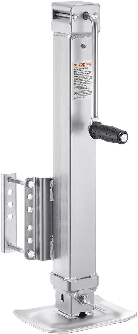 VEVOR Heavy Duty Swivel Trailer Jack, 8000 lbs Static Load Capacity, 28.5" Lift Jack Stand with Handle for RV, Horse, Utility, and Yacht Trailers