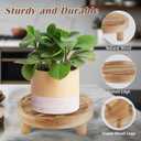 3PCS Wooden Display Risers for Display,Wood Riser Display Pedestal Stand for Home Décor (Natural,8,6,5'')