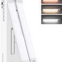 Under Cabinet Lights,60 LED Rechargeable Battery Operated Motion Sensor Light Indoor, 2 Pack Magnetic Dimmable Closet Lights, Wireless Under Counter Lights for Kitchen Stairs Hallway