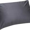 Microbead Throw Pillow Bedding Neck Pillows with Removable Cover, 16" x 12" Bed and Couch Decorative Pillow for Home Sofa Bedroom Fun Colors Support. Silky, Comfortable (BlackBerry Color)