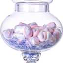 Stella Baic Hand-Blown Glass Apothecary Jar with Lid, Minimalist Style, Decorative Jar, Clear Glass Candy Jar, Height: 12.6", Diameter: 6.5