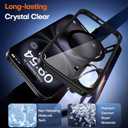 2 x TAURI for iPhone 16 Case with Camera Control Button, Compatible with MagSafe [Anti-Yellowing], Military-Grade Protection, Slim Shockproof Magnetic Phone Case for iPhone 16 6.1", Black