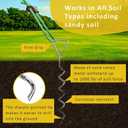 Tree Stake Kit, Heavy Duty Spiral Tree Stakes for Leaning Trees, Straightening Solution for Young Trees in Bad Weather