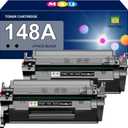 148A Black Toner Cartridges Compatible 148A W1480A 148X W1480X(with Chip) for Pro 4001dw 4001dn 4001n MFP 4101fdw 4101fdn Printer(2 Pack)