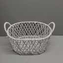 White Woven Rope Basket Lattice Design 1 Pack, Size: 8 x 14 