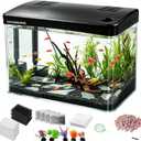 Betta Aquarium Starter Complete Kit,4 Gal Integrated Lid Small Fish Tank